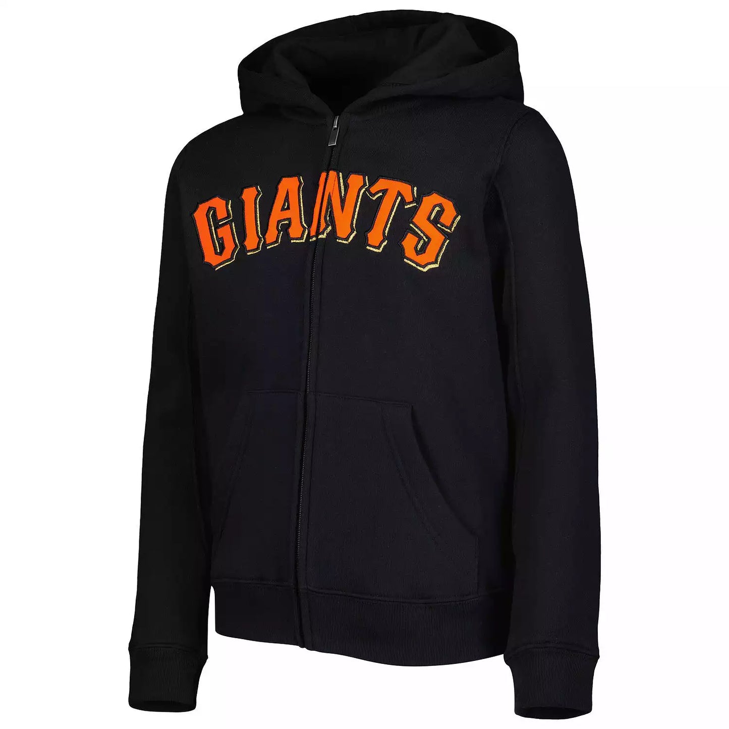 SF Giants Zip-Up Hoodie – Black and Orange Fleece (Recreated Edition)