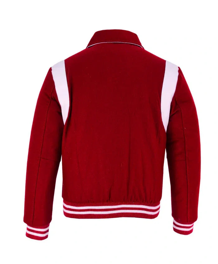 Baseball Red Wool Lettermen Varsity Jacket