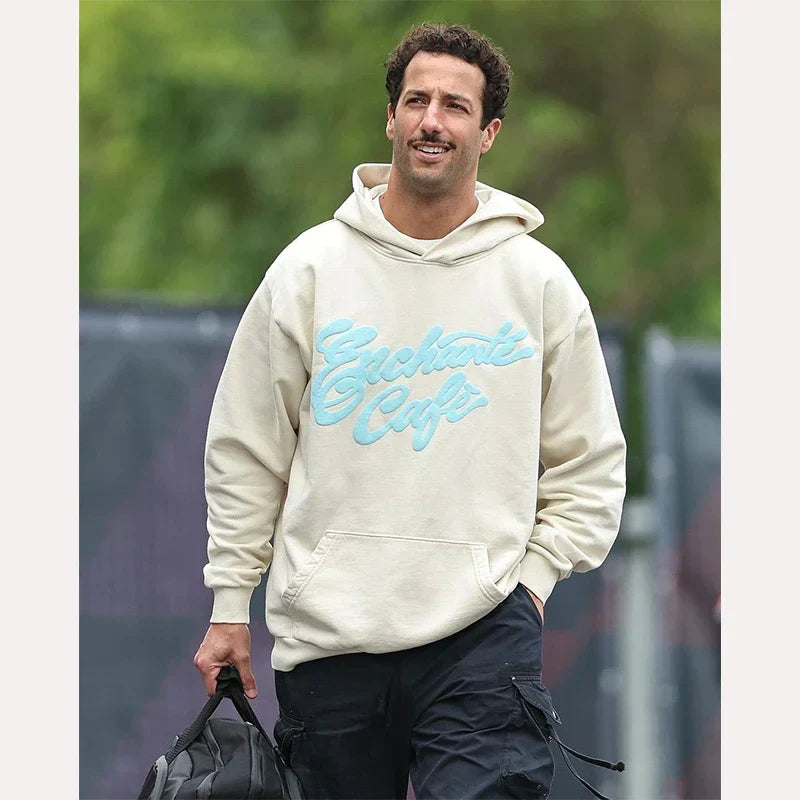 Daniel Ricciardo Enchant’ Cafe Hoodie 🏎️☕ Recreated Edition