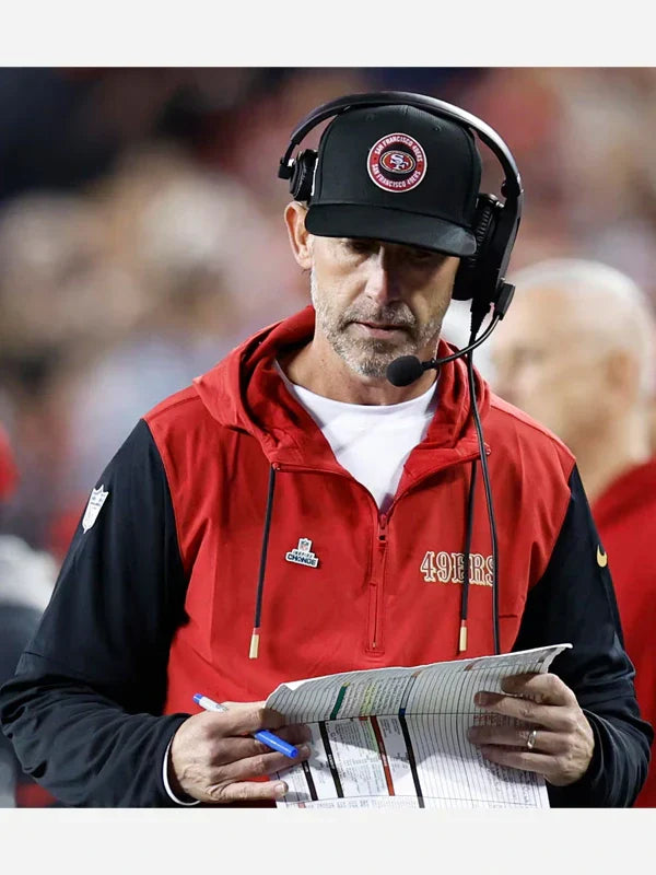 Kyle Shanahan San Francisco 49ers Sideline Hoodie Recreated Edition