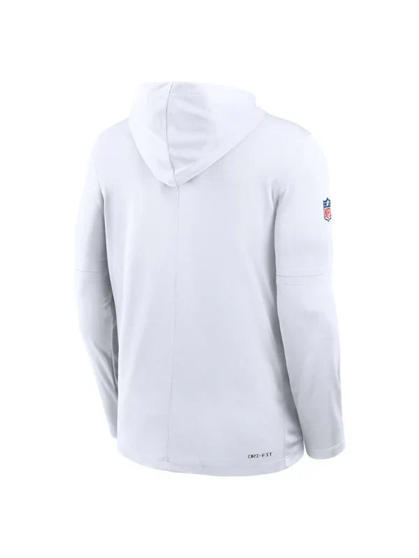 Kansas City Chiefs Sideline Performance Long Sleeve Hoodie T-Shirt Recreated Edition
