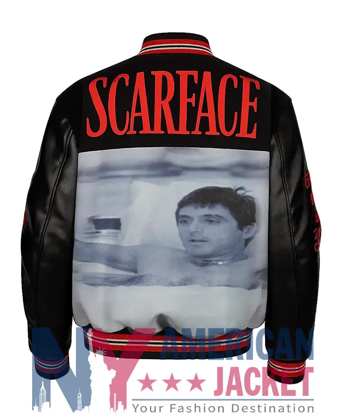 Scarface The World Is Yours Black Varsity Jacket
