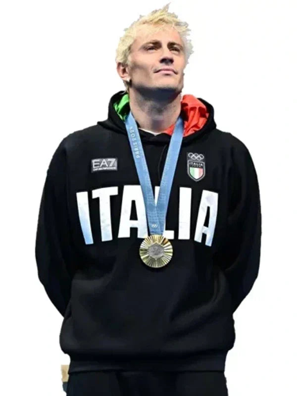 Italy Olympic Hoodie Recreated Edition