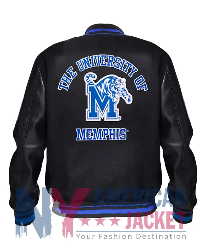 University of Memphis Classic Black Varsity Jacket