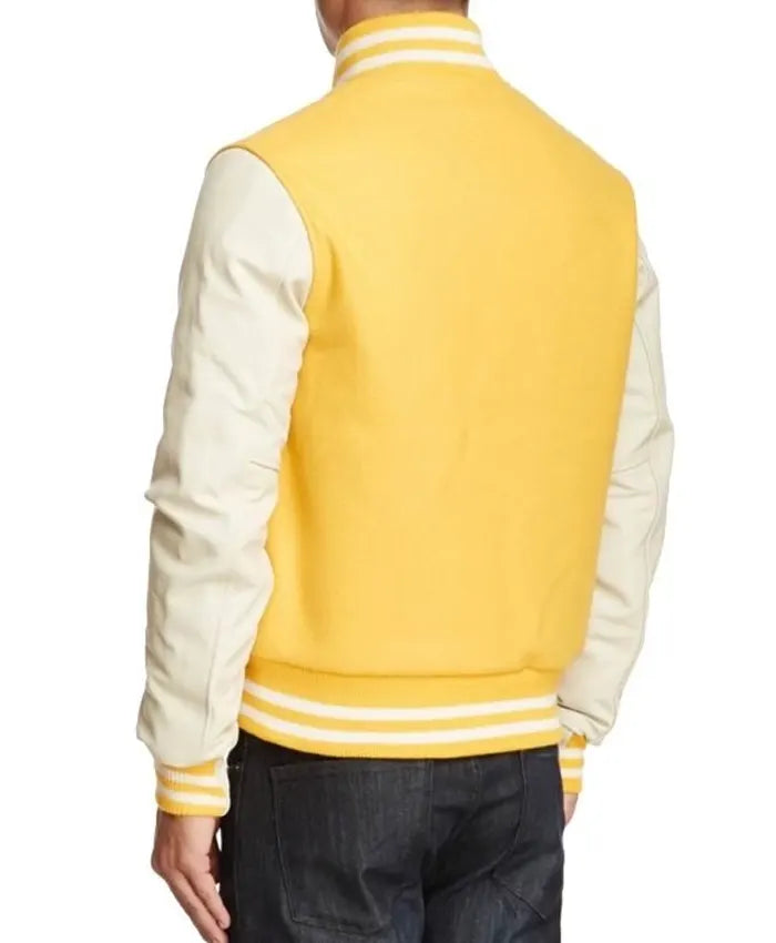 Yellow And White Varsity Jacket