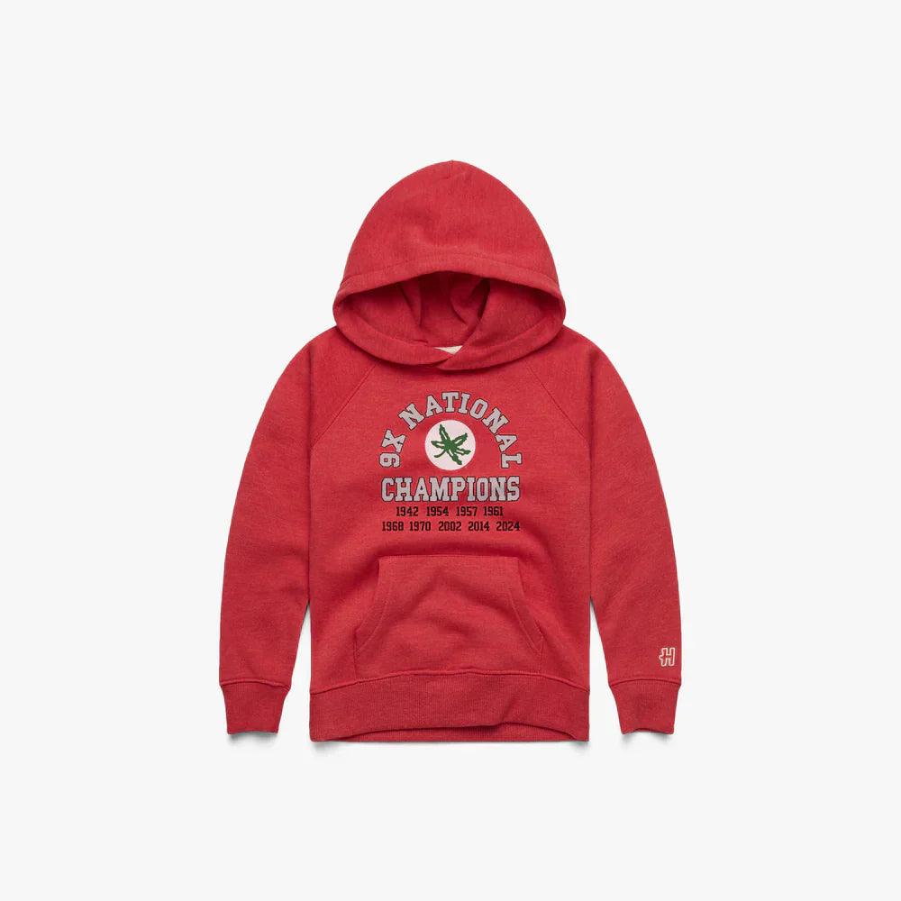Ohio State 9X National Champions Hoodie Recreated Edition