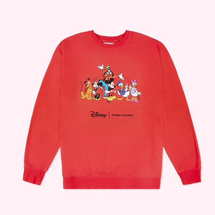 Stoney Clover Lane Mickey & Minnie Holiday Pink Sweatshirt (Recreated Edition)
