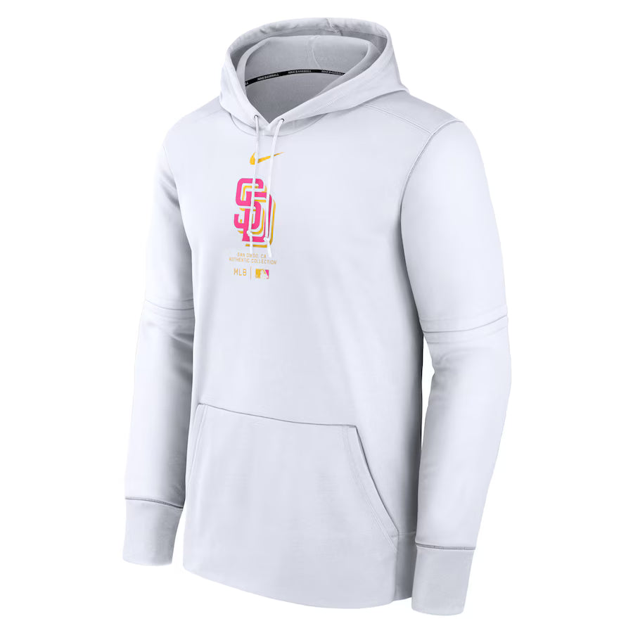 San Diego Padres White Pullover Hoodie (Recreated Edition)