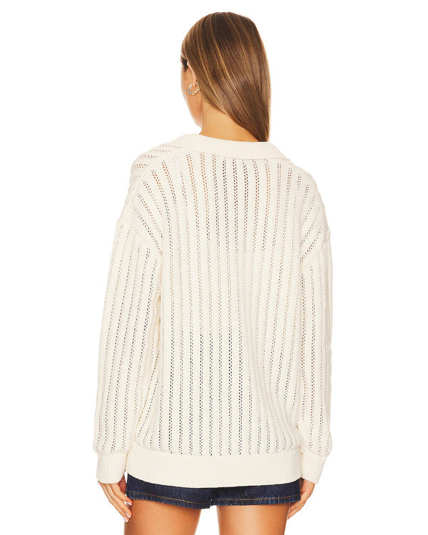 When The Phone Rings Chae Soo-Bin White Knit Cardigan