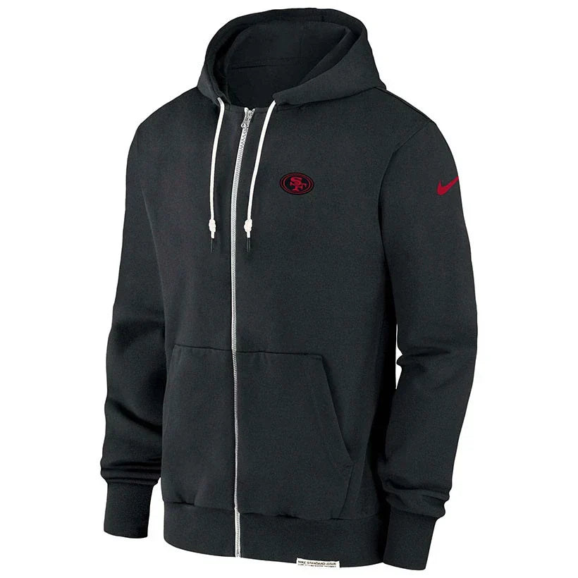 San Francisco 49ers Grey Sideline Full-Zip Hoodie (Recreated Edition)