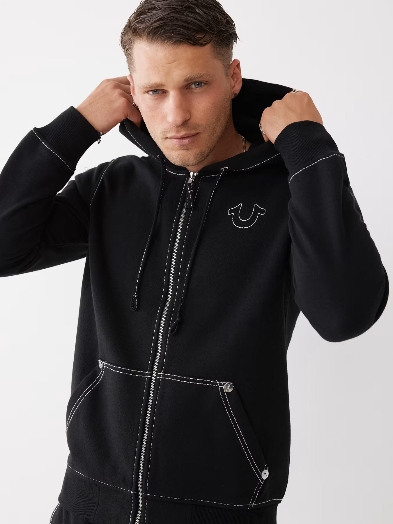 True Religion Big-T Full-Zip Hoodie – Recreated Edition