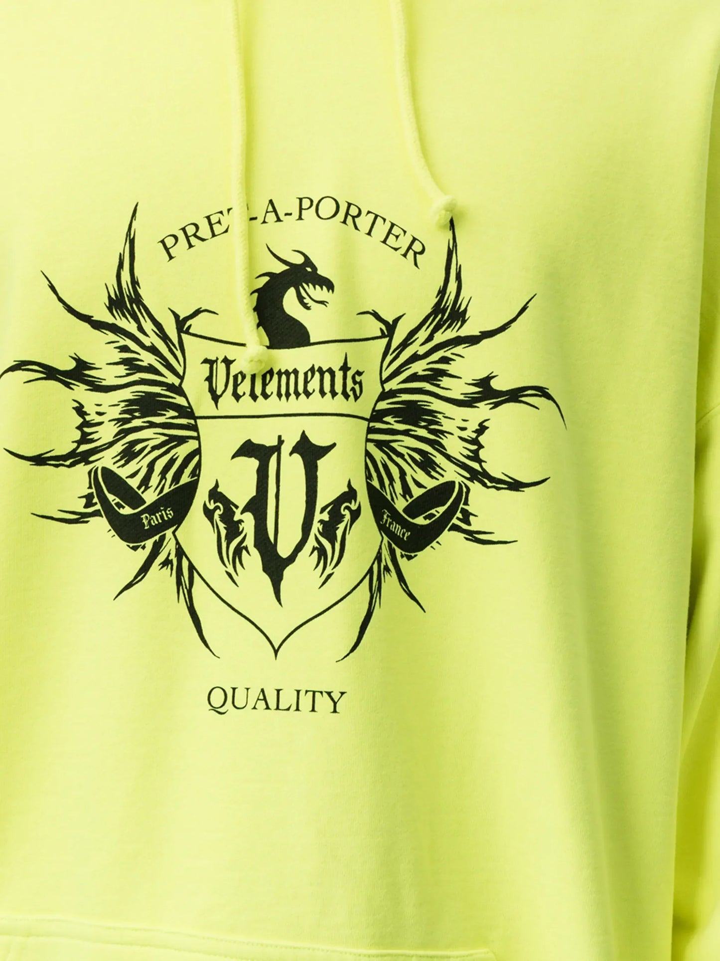 Vetements Logo-Print Black Pullover Hoodie – Recreated Edition