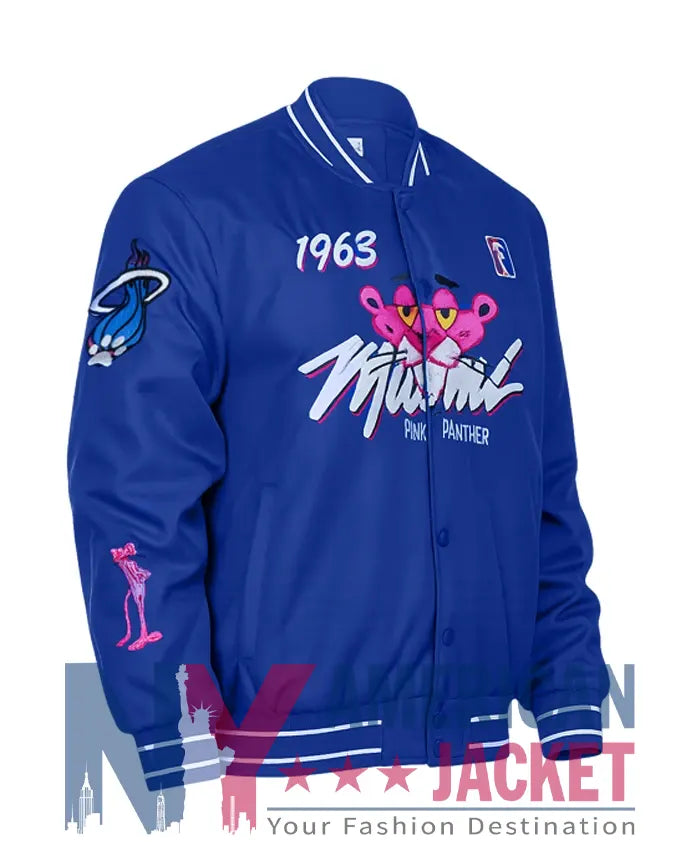 1963 Pink Panther Miami Blue Varsity Jacket