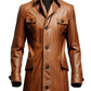 Men Stylish Brown Leather Coat - Men Leather Coat