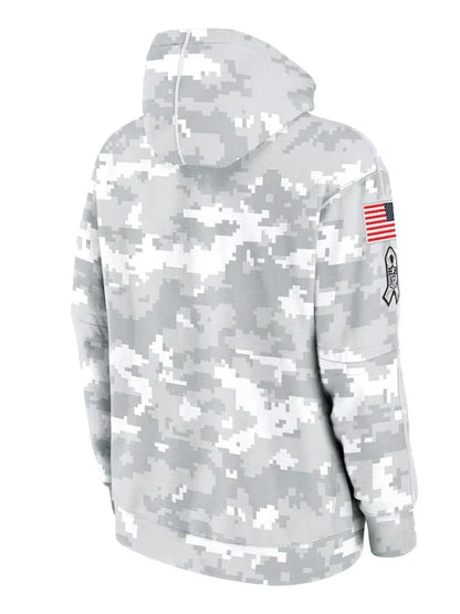 2024 Buffalo Bills Arctic Camo Salute to Service Hoodie Recreated Edition