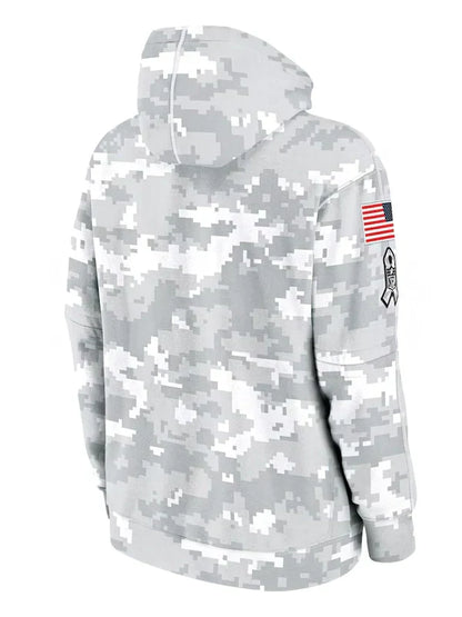 2024 Chicago Bears Arctic Camo Salute to Service Hoodie Recreated Edition