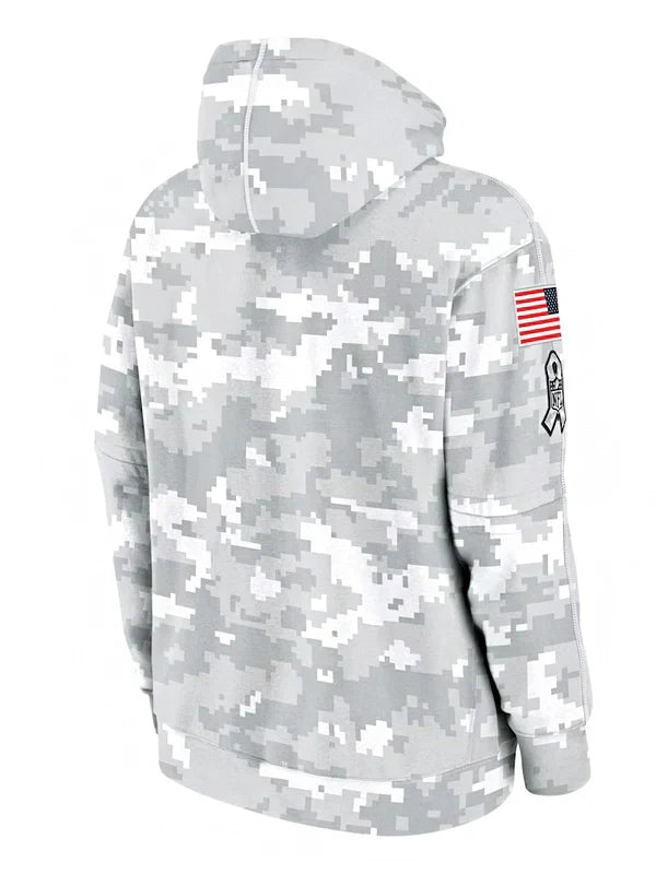 2024 Dallas Cowboys Arctic Camo Salute to Service Hoodie Recreated Edition