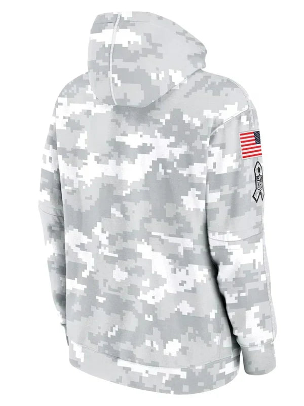 2024 Seattle Seahawks Arctic Camo Salute to Service Hoodie Recreated Edition