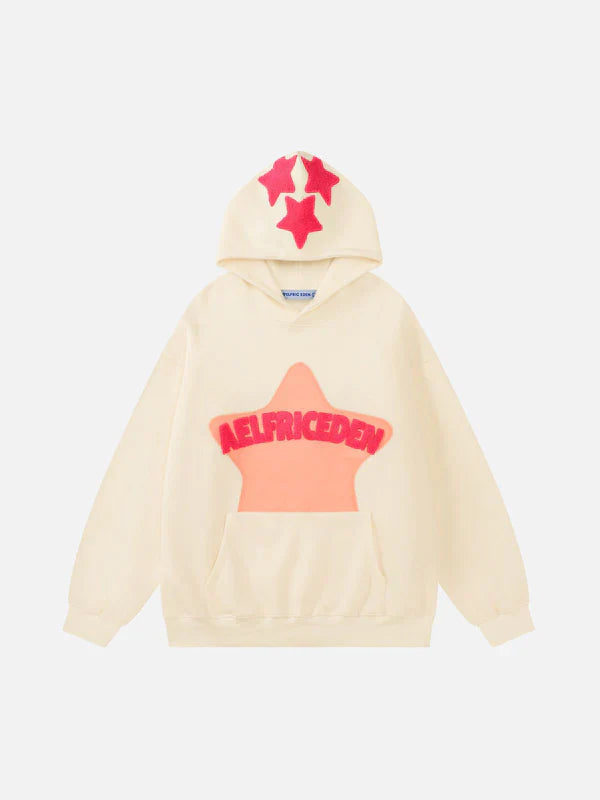 Aelfric Eden Vintage Embroidery Star Hoodie Recreated Edition
