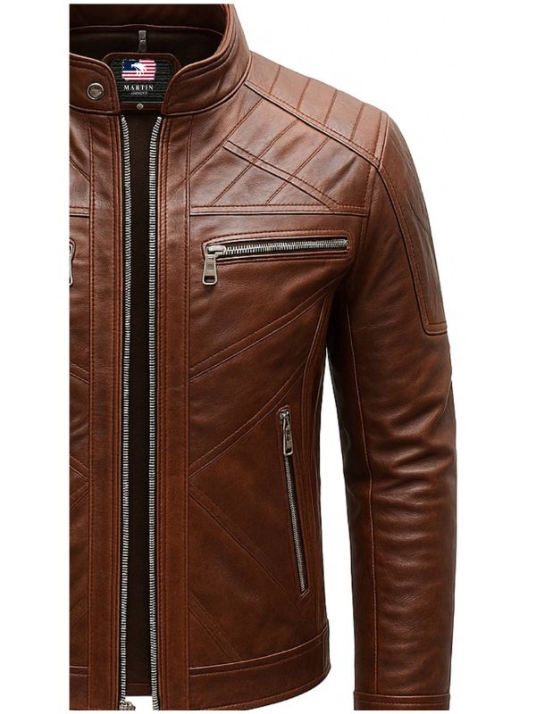 Austin Leather Brown Jacket – Men’s Premium Brown Leather Jacket