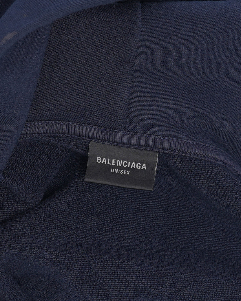 Balenciaga Distressed Polo Zip-Up Hoodie Recreated Edition