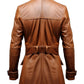 Men Stylish Brown Leather Coat - Men Leather Coat
