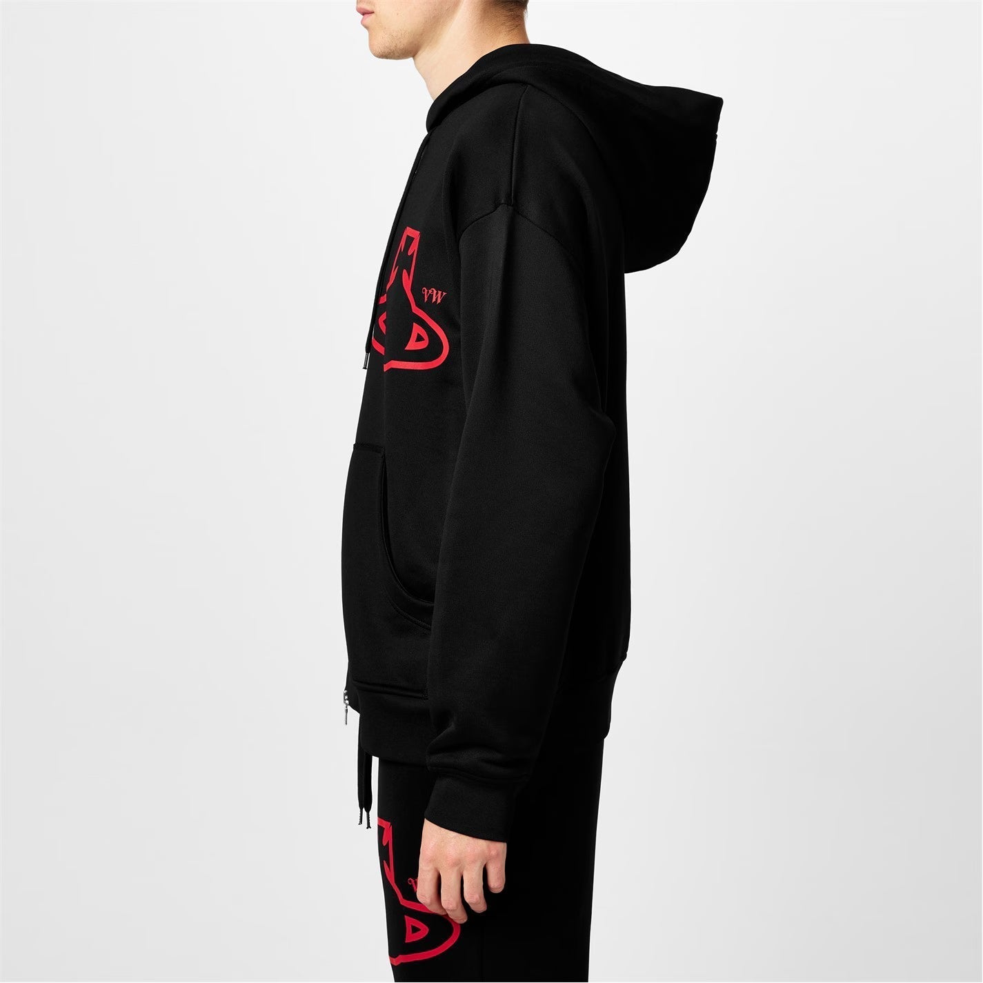Vivienne Westwood Rugged Zip Black Hoodie – Recreated Edition