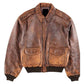 80s A2 Flight Vintage Style Military Real Leather Jacket