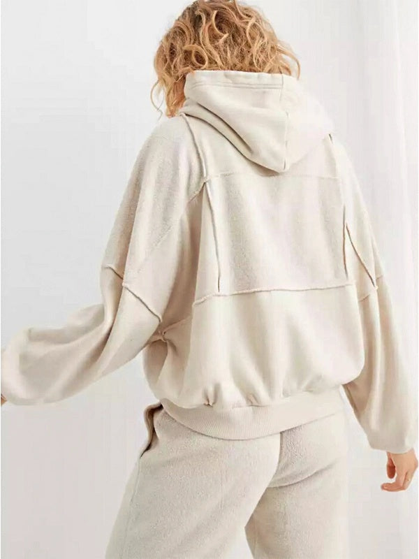Aerie Sherpa Patchwork Hoodie Recreated Edition