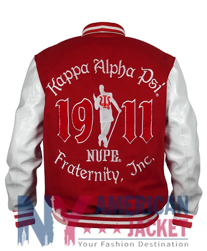 Kappa Alpha Psi Red And White Varsity Jacket