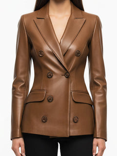 Amelia Brown Leather Jacket – Stylish Women’s Leather Jacket