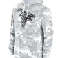 2024 Atlanta Falcons Arctic Camo Salute to Service Hoodie Recreated Edition