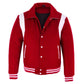 Baseball Red Wool Lettermen Varsity Jacket