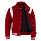 Baseball Red Wool Lettermen Varsity Jacket