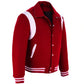Baseball Red Wool Lettermen Varsity Jacket