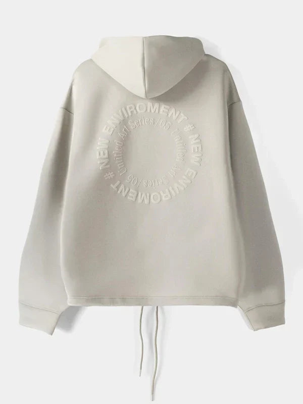 Bershka Zip-Up Slogan Hoodie Recreated Edition