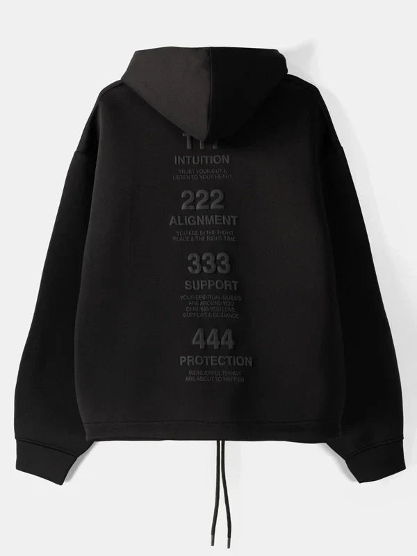 Bershka Zip-Up Slogan Hoodie Recreated Edition