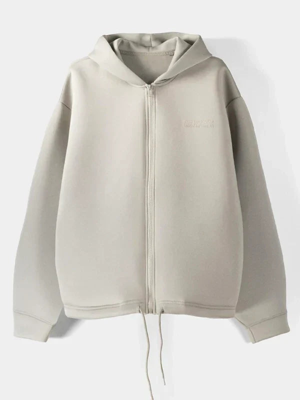 Bershka Zip-Up Slogan Hoodie Recreated Edition