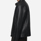 Men’s Stylish Black Leather Zip-Up Jacket - Bold and Elegant