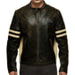 Black Royal Enfield Cafe Racer Motorcycle Jacket