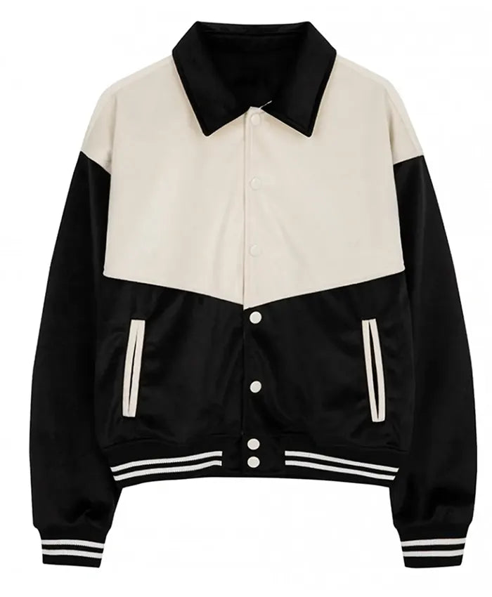 Black And White Classic Varsity Jacket
