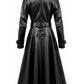 Men’s Black Leather Trench Coat – Stylish &amp; Timeless