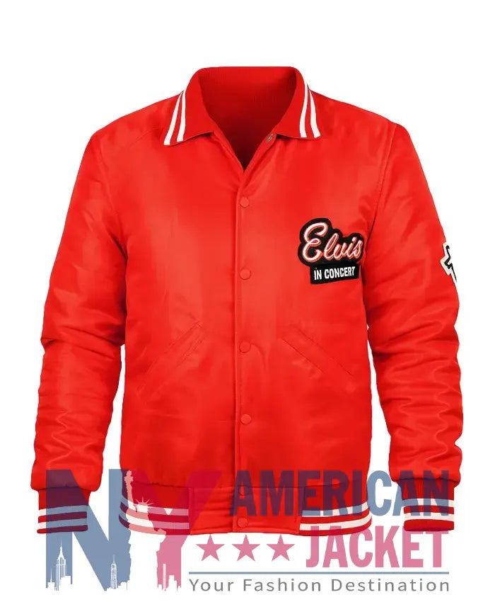 Elvis In Concert Bomber Varsity Jacket