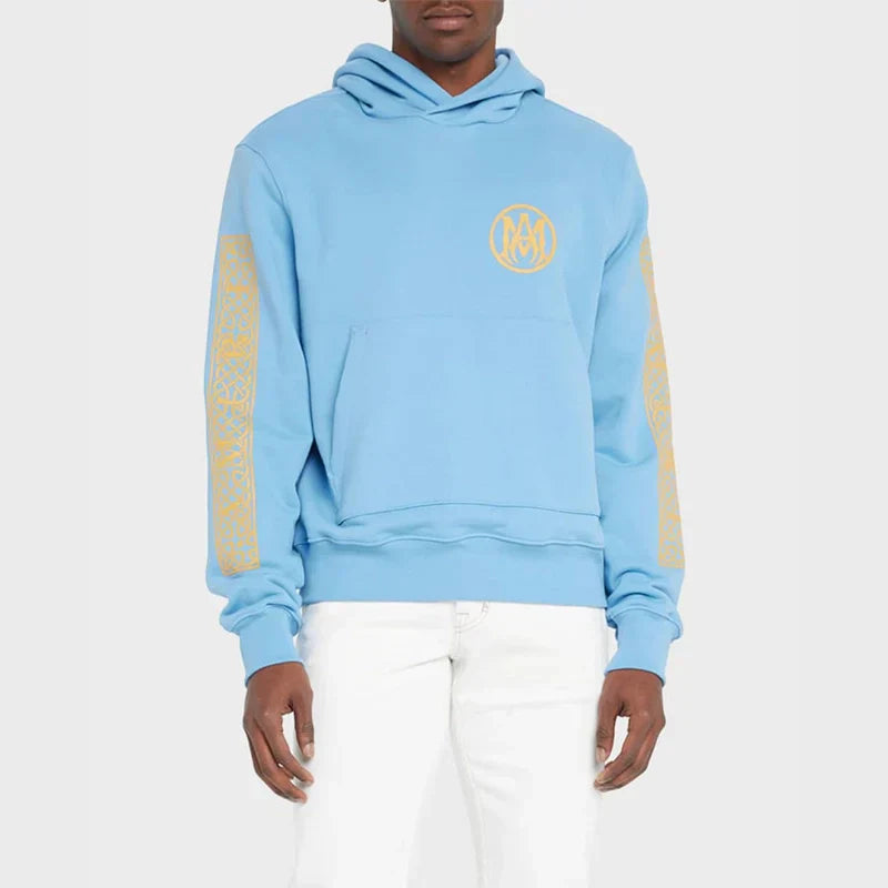 Brayden Weston Amiri Blue Pullover Hoodie – Power Book II Ghost S04 (Recreated Edition)