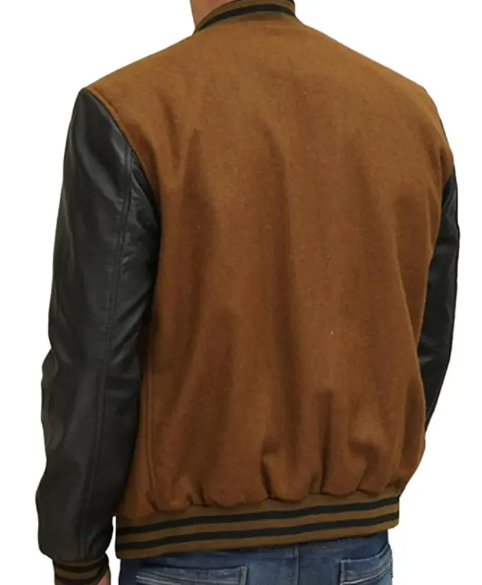 Brown And Black Varsity Jacket