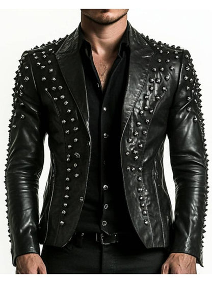 Carter Black Leather Blazer – Leather Blazer for Men Black