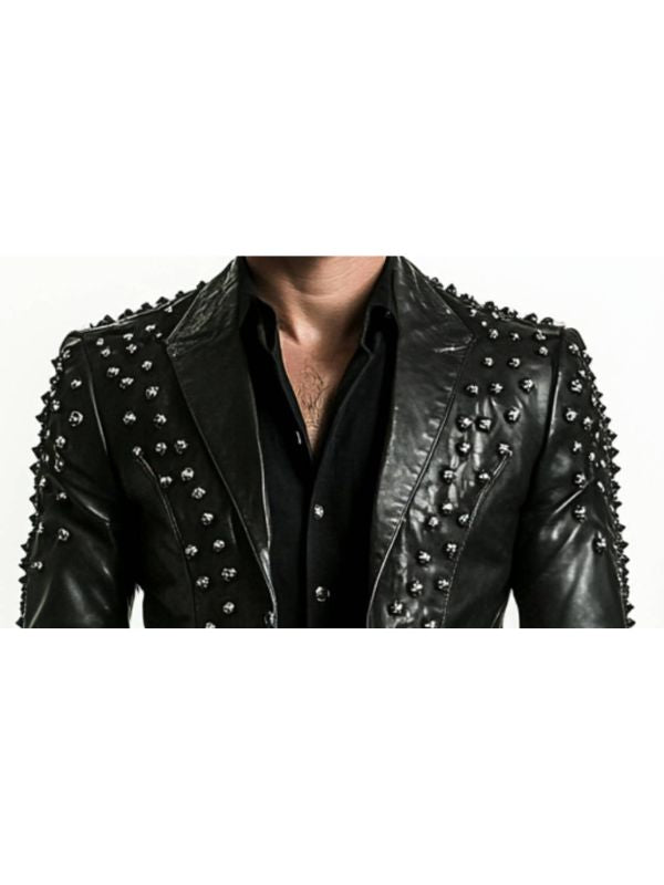 Carter Black Leather Blazer – Leather Blazer for Men Black