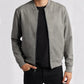 Casual Men’s Suede Grey Bomber Jacket