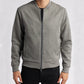 Casual Men’s Suede Grey Bomber Jacket