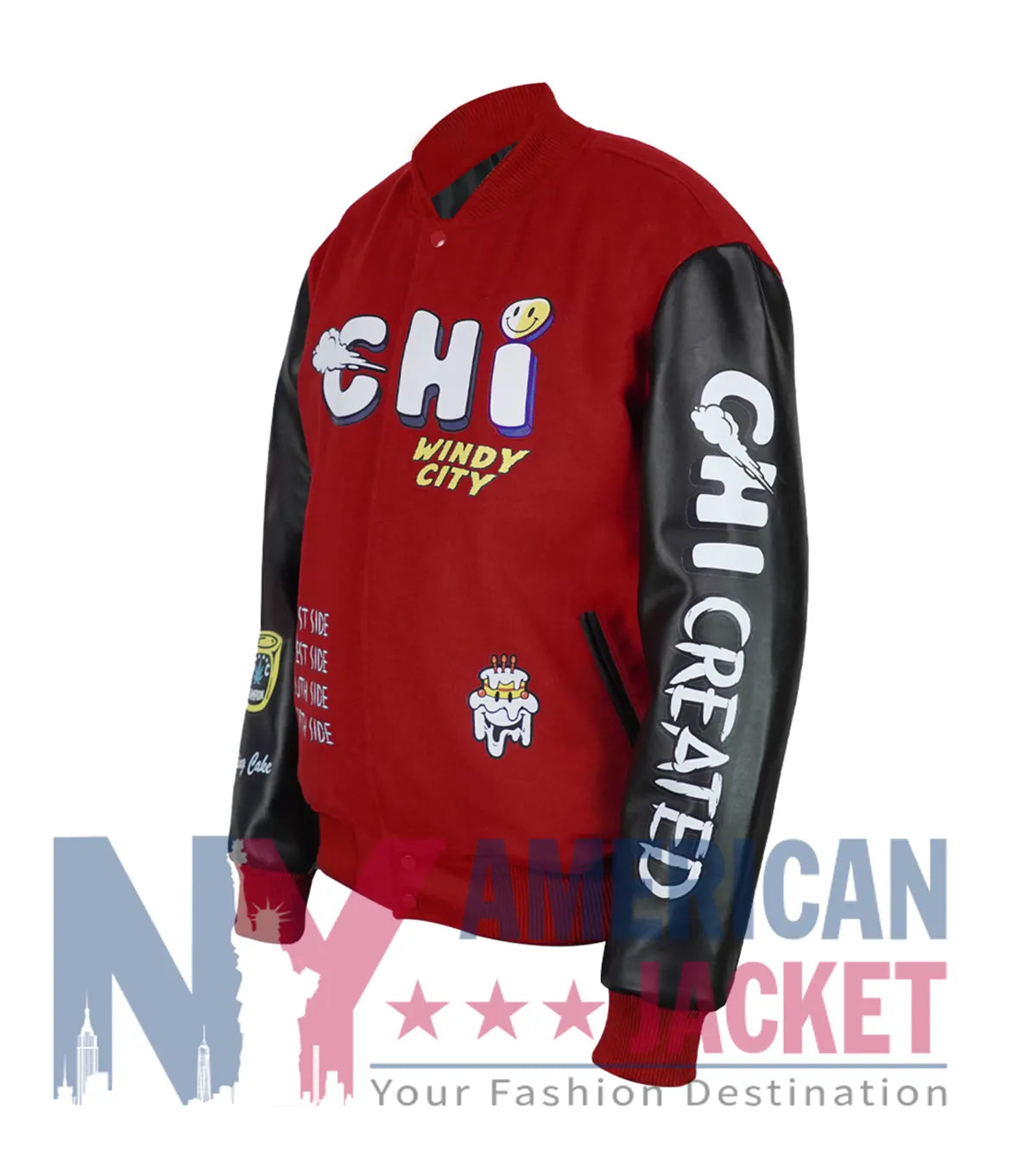 Chi Created Red Varsity Jacket